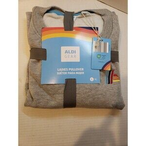 New With Tags Aldi Gear Ladies Pullover L. Sweatshirt. Gray
